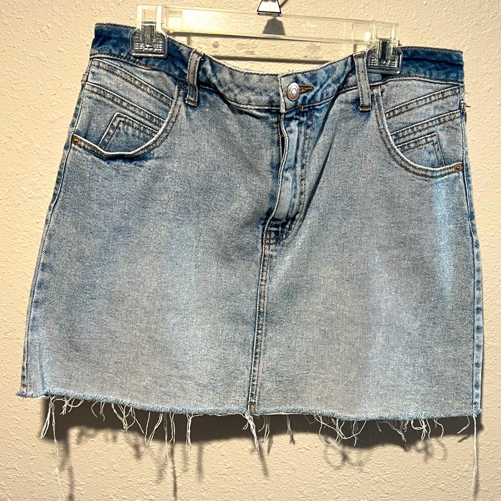 Light wash mini Jean skirt